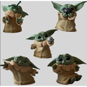 5 ‎ Baby Yoda  Mini Figures  Star Wars The Mandalorian Grogu 2 INCH -NEW